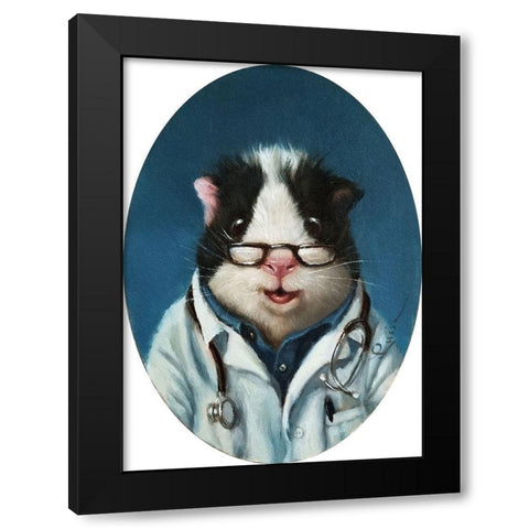 Dr. Trust Black Modern Wood Framed Art Print by Heffernan, Lucia