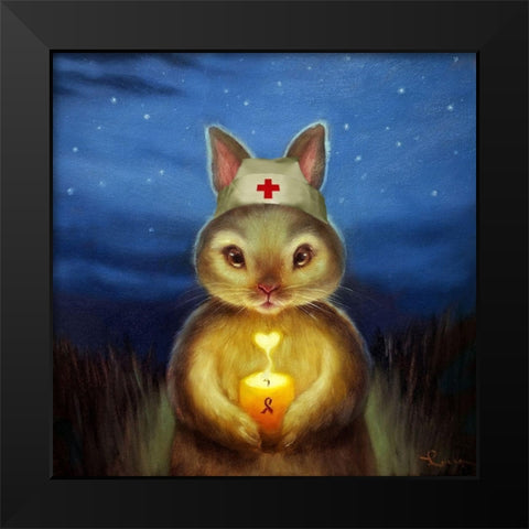 Hope Black Modern Wood Framed Art Print by Heffernan, Lucia