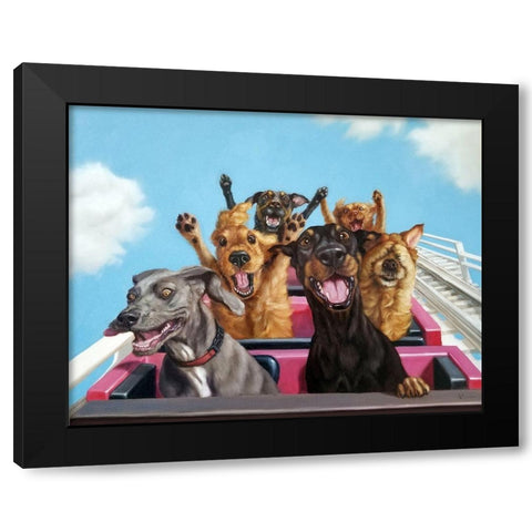 Thrill Seekers Black Modern Wood Framed Art Print with Double Matting by Heffernan, Lucia