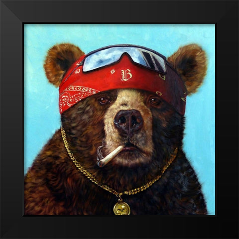Half Baked Black Modern Wood Framed Art Print by Heffernan, Lucia