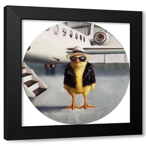 Vic Black Modern Wood Framed Art Print with Double Matting by Heffernan, Lucia