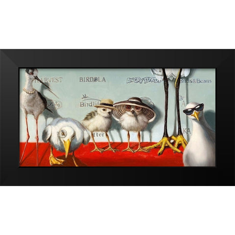 Hampton Chicks Black Modern Wood Framed Art Print by Heffernan, Lucia