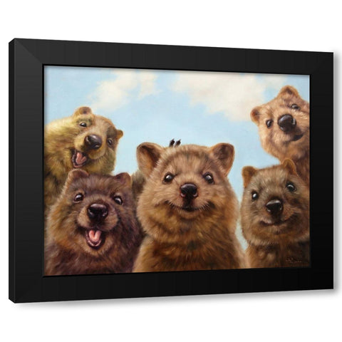 Selfie Down Under No. 2 Black Modern Wood Framed Art Print with Double Matting by Heffernan, Lucia