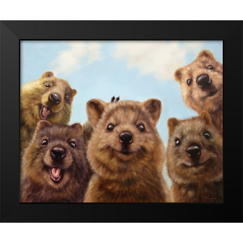 Selfie Down Under No. 2 Black Modern Wood Framed Art Print by Heffernan, Lucia