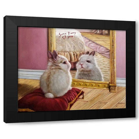 Youâ€™re Loved Black Modern Wood Framed Art Print with Double Matting by Heffernan, Lucia