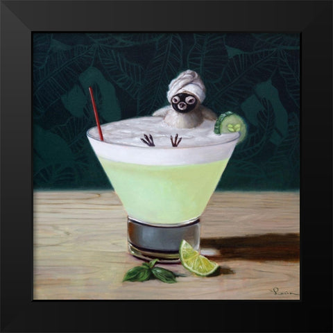Day Off Black Modern Wood Framed Art Print by Heffernan, Lucia