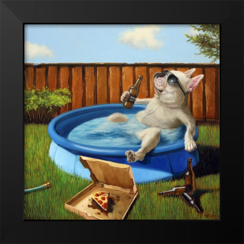 When Human Is Away Black Modern Wood Framed Art Print by Heffernan, Lucia