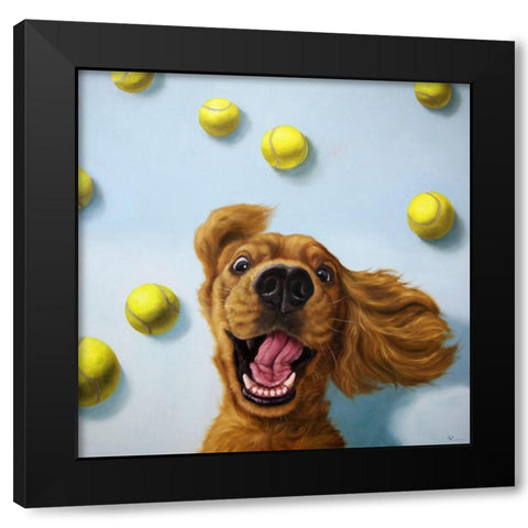 Ball Boy Black Modern Wood Framed Art Print with Double Matting by Heffernan, Lucia