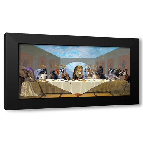 Last Supper Black Modern Wood Framed Art Print by Herzog, Linda Ridd