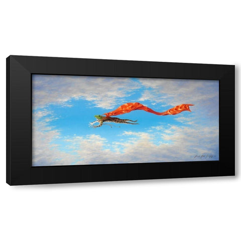 Super Fred Black Modern Wood Framed Art Print with Double Matting by Herzog, Linda Ridd