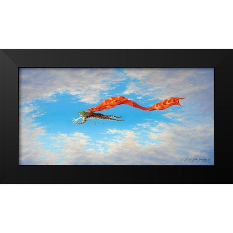 Super Fred Black Modern Wood Framed Art Print by Herzog, Linda Ridd