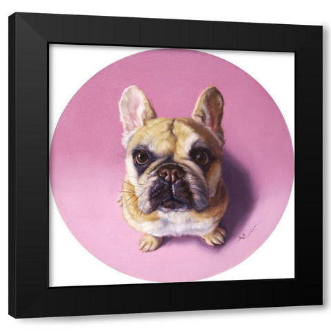 Charlotte Black Modern Wood Framed Art Print with Double Matting by Heffernan, Lucia
