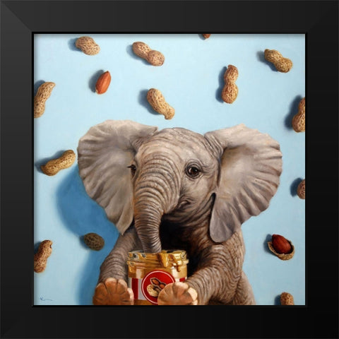 Feeling Nutty Black Modern Wood Framed Art Print by Heffernan, Lucia