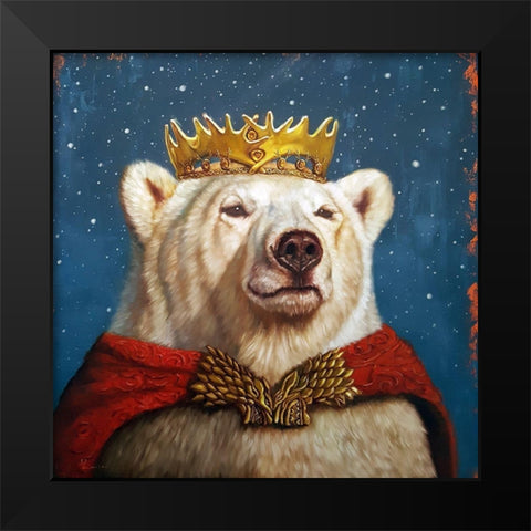 Snow King Black Modern Wood Framed Art Print by Heffernan, Lucia