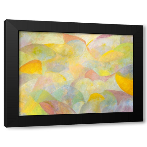 Curving Forms Black Modern Wood Framed Art Print with Double Matting by Heller, Marsha