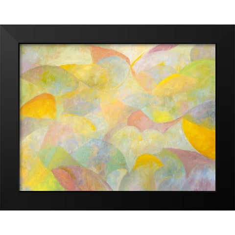 Curving Forms Black Modern Wood Framed Art Print by Heller, Marsha