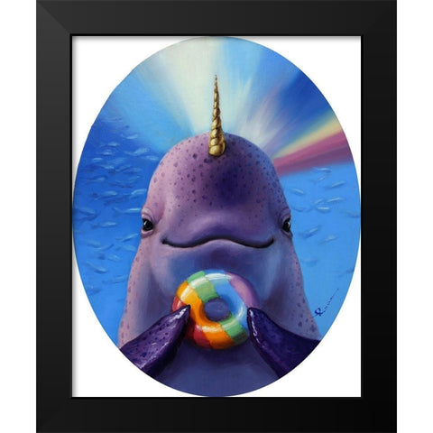Catch Of The Day Black Modern Wood Framed Art Print by Heffernan, Lucia