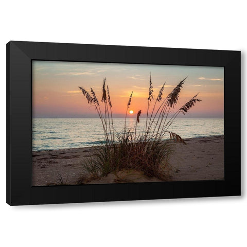 Days End Black Modern Wood Framed Art Print with Double Matting by Herrera, H.J.