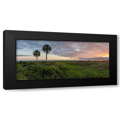 Prairie Sunrise Black Modern Wood Framed Art Print with Double Matting by Herrera, H.J.