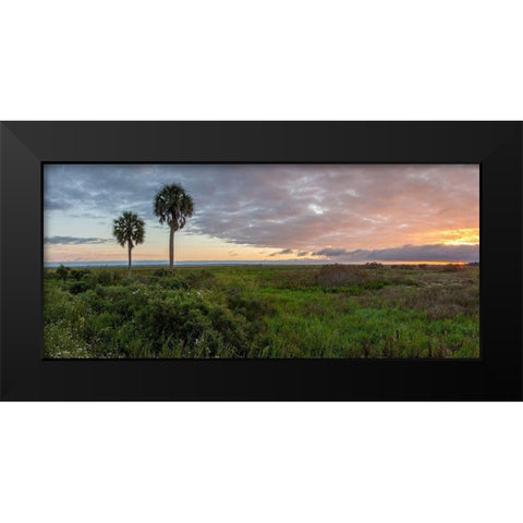Prairie Sunrise Black Modern Wood Framed Art Print by Herrera, H.J.
