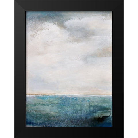 On The Edge Black Modern Wood Framed Art Print by Hale, Karen