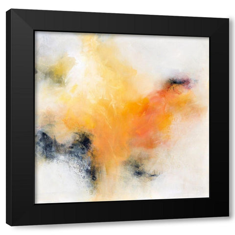 Yellow on Yellow Black Modern Wood Framed Art Print with Double Matting by Hale, Karen