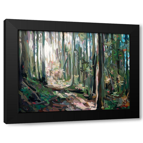 Forest Light Black Modern Wood Framed Art Print by Hastie, Joanne