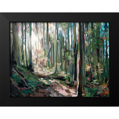 Forest Light Black Modern Wood Framed Art Print by Hastie, Joanne