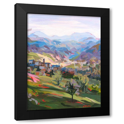 Italian Hillside Black Modern Wood Framed Art Print by Hastie, Joanne