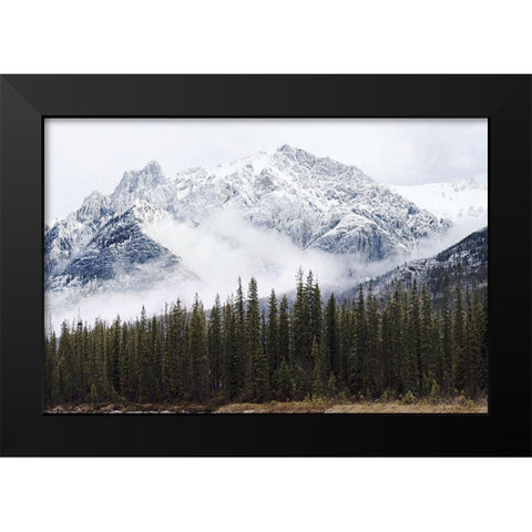 Adventure Mountain Black Modern Wood Framed Art Print by Henriksen, Jennifer