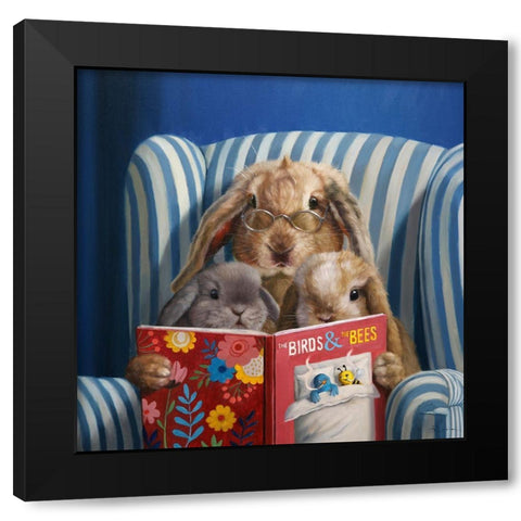 The Talk Black Modern Wood Framed Art Print with Double Matting by Heffernan, Lucia