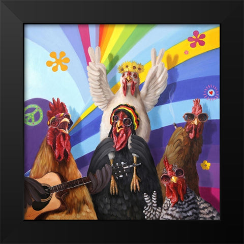 Free Range Black Modern Wood Framed Art Print by Heffernan, Lucia