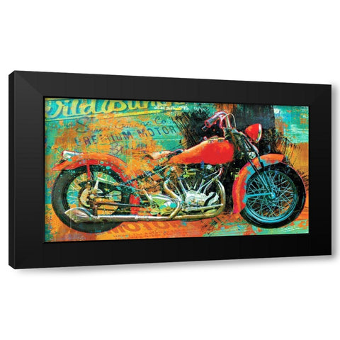 Hardtail Tangerine Black Modern Wood Framed Art Print by Hastings, Porter