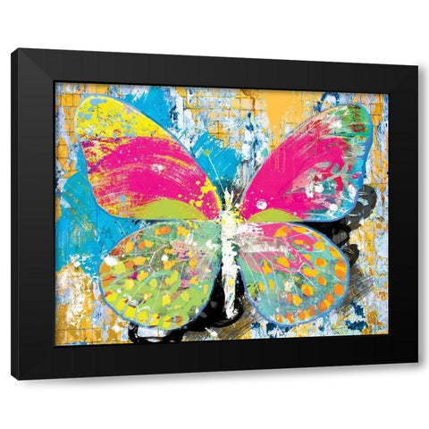 Subway Monarch Black Modern Wood Framed Art Print with Double Matting by Hastings, Porter