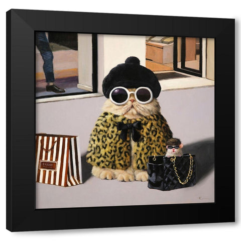 Retail Therapy Black Modern Wood Framed Art Print with Double Matting by Heffernan, Lucia