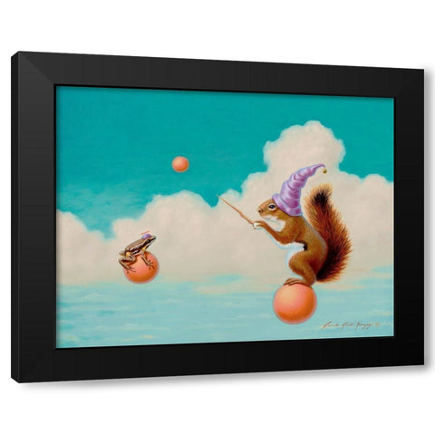 Little Wizard Black Modern Wood Framed Art Print with Double Matting by Herzog, Linda Ridd