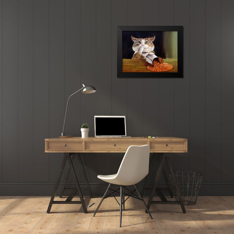 Spill The Beans Black Modern Wood Framed Art Print by Heffernan, Lucia