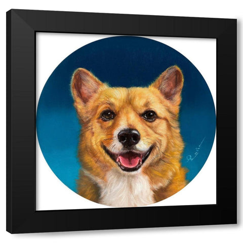 Barry Black Modern Wood Framed Art Print with Double Matting by Heffernan, Lucia