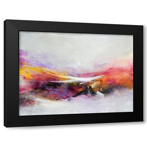 Fractured Time Black Modern Wood Framed Art Print with Double Matting by Hale, Karen