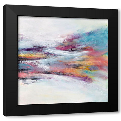 Intersecting Time Black Modern Wood Framed Art Print by Hale, Karen