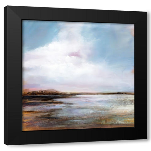 Contented Black Modern Wood Framed Art Print by Hale, Karen