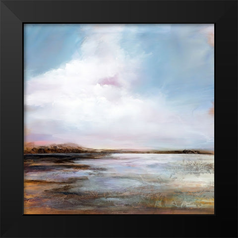 Contented Black Modern Wood Framed Art Print by Hale, Karen
