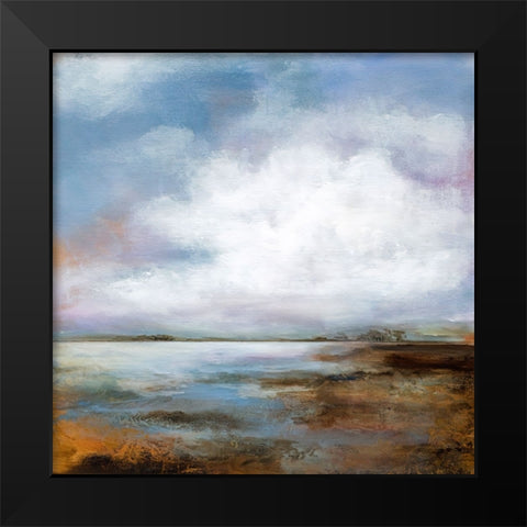Take Comfort Black Modern Wood Framed Art Print by Hale, Karen