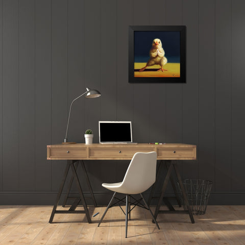 Yoga Chick Side Lunge Black Modern Wood Framed Art Print by Heffernan, Lucia