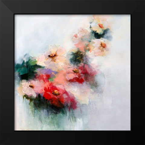 May Flowers Black Modern Wood Framed Art Print by Hale, Karen