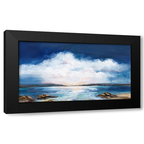 Gentle Breeze Black Modern Wood Framed Art Print by Hale, Karen