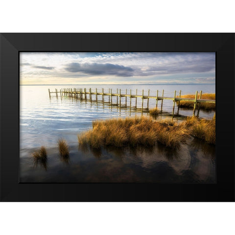 On the Sound II Black Modern Wood Framed Art Print by Head, Danny