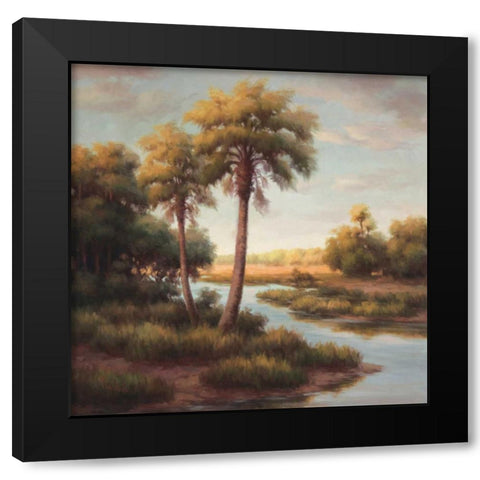 In the Tropics II Black Modern Wood Framed Art Print with Double Matting by Haibin