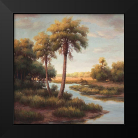 In the Tropics II Black Modern Wood Framed Art Print by Haibin