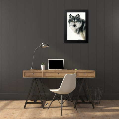 Silent Watch Black Modern Wood Framed Art Print by Henderson, Jan